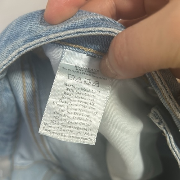 Everlane Curvy 90s Cheeky Straight Jeans 26 Ankle Vintage Sunbleached Blue - Picture 11 of 12